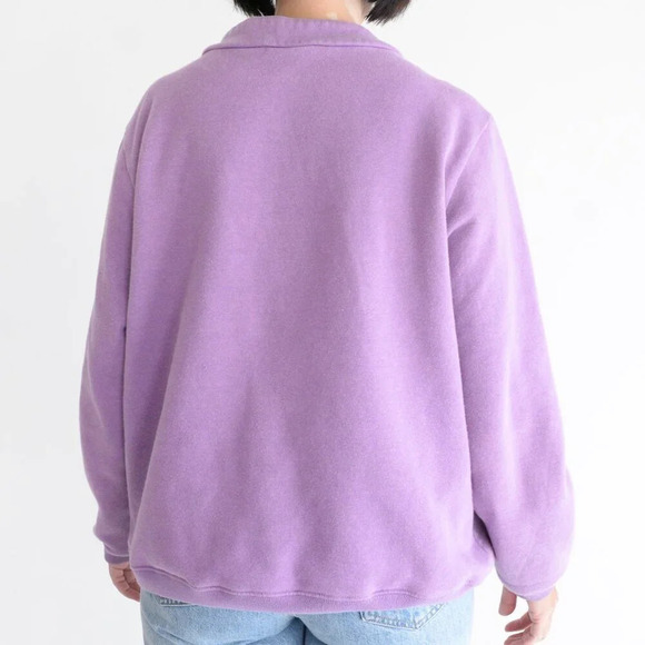 Vintage Blair Lavender Embroidered Collar Butt4 Button Pullover  Sweater Large - Picture 3 of 12